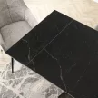 Masă ceramică extensibilă 160–220 cm, negru marmură/negru DEVON