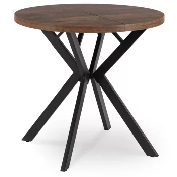 Masă extensibilă DORIAN 80-160 cm stejar rustic/negru