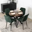 Masă extensibilă DORIAN 80-160 cm stejar rustic/negru