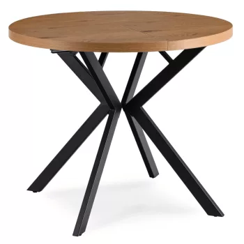 Masă extensibilă DORIAN 80-160 cm stejar auriu/negru