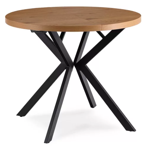 Masă extensibilă DORIAN 80-160 cm stejar auriu/negru