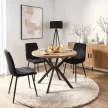 Masă extensibilă DORIAN 80-160 cm stejar auriu/negru