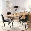Masă extensibilă DORIAN 80-160 cm stejar auriu/negru