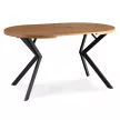 Masă extensibilă DORIAN 80-160 cm stejar auriu/negru