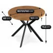 Masă extensibilă DORIAN 80-160 cm stejar auriu/negru