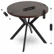 Masă extensibilă DORIAN 80-160 cm nuc/negru