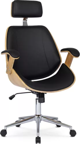 Scaun managerial rotativ culoare stejar auriu/negru FABIAN
