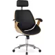 Scaun managerial rotativ culoare stejar auriu/negru FABIAN