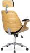 Scaun managerial rotativ culoare stejar auriu/negru FABIAN