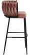 Scaun de bar catifea roz FLORES