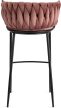 Scaun de bar catifea roz FLORES