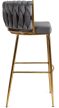 Scaun de bar catifea gri FLORES