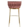 Set 2 scaune de bar catifea roz FLORES