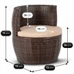 Set mobilier de grădină maro/bej – FRIO