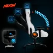 Scaun gaming rotativ culoare alb NEXON