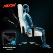 Scaun gaming rotativ culoare alb NEXON