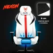 Scaun gaming rotativ culoare alb NEXON