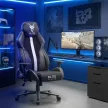 Scaun gaming rotativ culoare negru/alb NEXON
