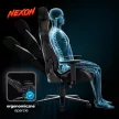 Scaun gaming rotativ culoare negru/galben NEXON