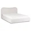 Pat 160×200 cm, cu ladă pentru lenjerie, crem, tapițat cu bouclé HAGA