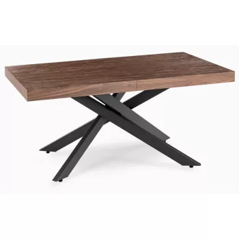 Masă extensibilă HAMPTON 160-240 cm nuc/negru