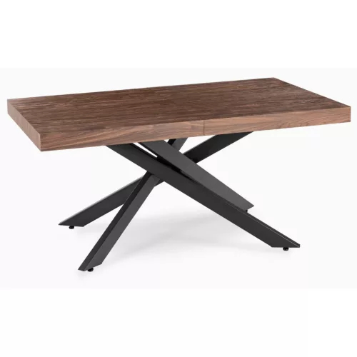 Masă extensibilă HAMPTON 160-240 cm nuc/negru