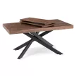Masă extensibilă HAMPTON 160-240 cm nuc/negru