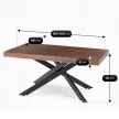 Masă extensibilă HAMPTON 160-240 cm nuc/negru