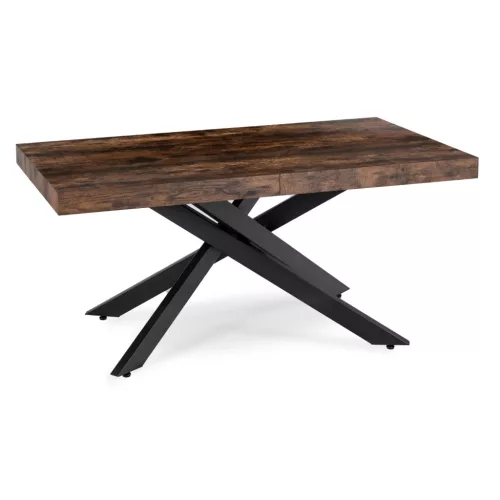 Masă extensibilă HAMPTON 160-240 cm stejar rustic/negru