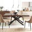 Masă extensibilă HAMPTON 160-240 cm stejar rustic/negru