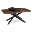 Masă extensibilă HAMPTON 160-240 cm stejar rustic/negru