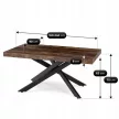 Masă extensibilă HAMPTON 160-240 cm stejar rustic/negru