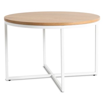 Masă culoare stejar auriu/alb HANTEL