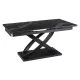 Masă extensibilă dining cu blat ceramic 160–240 cm, culoare negru IBIZA