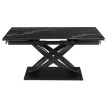 Masă extensibilă dining cu blat ceramic 160–240 cm, culoare negru IBIZA