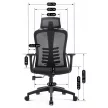 Fotoliu rotativ JULIET ergonomic negru