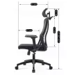 Fotoliu rotativ JULIET ergonomic negru