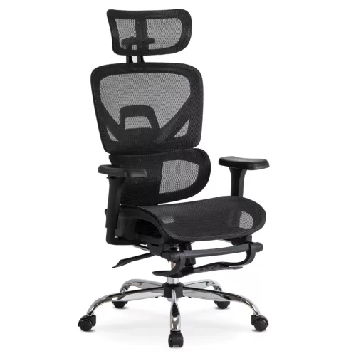Scaun rotativ ergonomic, culoare negru KAIR