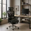 Scaun rotativ ergonomic, culoare negru KAIR