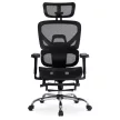 Scaun rotativ ergonomic, culoare negru KAIR