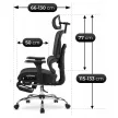 Scaun rotativ ergonomic, culoare negru KAIR