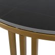Masă ceramică culoare marmură neagră/auriu KORIN