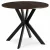 Masă de dining 90 cm, culoare nuc/negru LAUREN