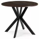 Masă de dining 90 cm, culoare nuc/negru LAUREN