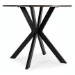 Masă de dining 90 cm, culoare nuc/negru LAUREN