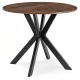 Masă de dining 90 cm, culoare stejar rustic/negru LAUREN