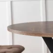 Masă de dining 90 cm, culoare stejar rustic/negru LAUREN