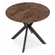 Masă de dining 90 cm, culoare stejar rustic/negru LAUREN