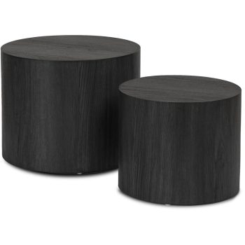 Set măsuțe de cafea culoare negru LEILA