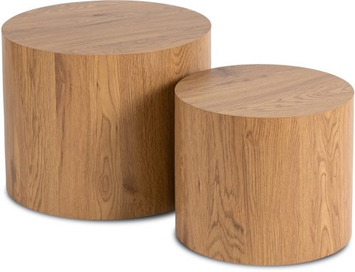 Set măsuțe de cafea culoare stejar natur LEILA